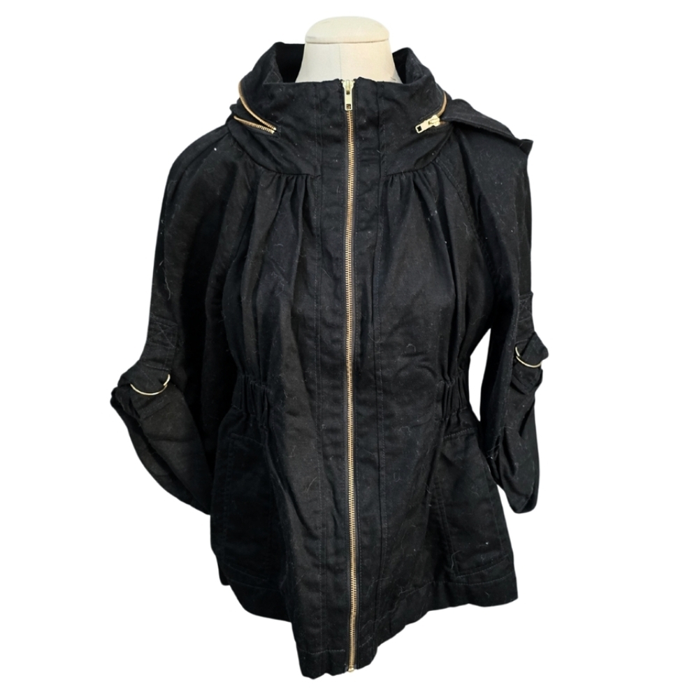 FRENCH CONNECTION Black Linen Blend Jacket Size 10
